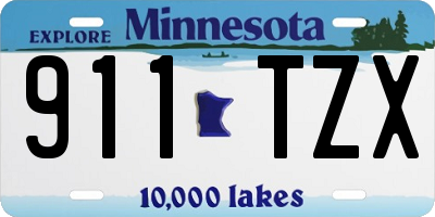 MN license plate 911TZX
