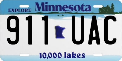MN license plate 911UAC