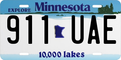 MN license plate 911UAE