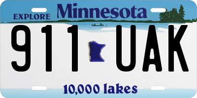 MN license plate 911UAK