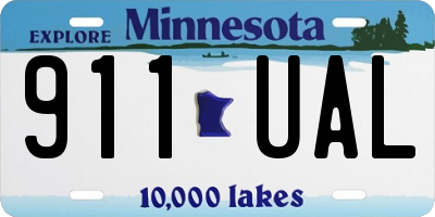 MN license plate 911UAL
