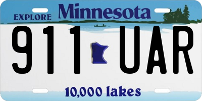 MN license plate 911UAR