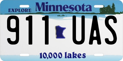 MN license plate 911UAS