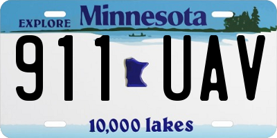 MN license plate 911UAV