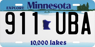 MN license plate 911UBA