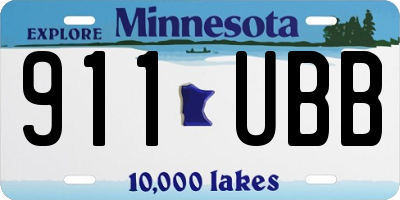 MN license plate 911UBB