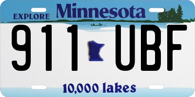 MN license plate 911UBF