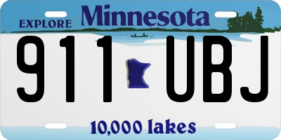MN license plate 911UBJ