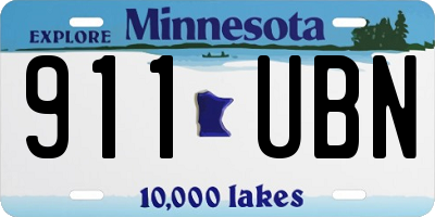 MN license plate 911UBN