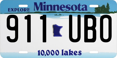 MN license plate 911UBO
