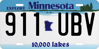 MN license plate 911UBV