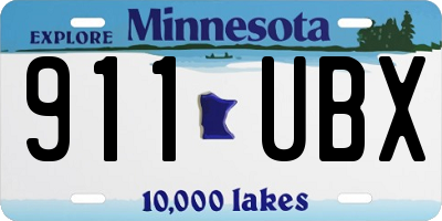 MN license plate 911UBX