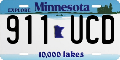 MN license plate 911UCD