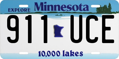 MN license plate 911UCE