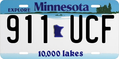 MN license plate 911UCF