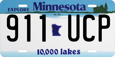 MN license plate 911UCP