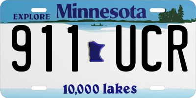 MN license plate 911UCR