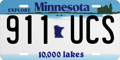 MN license plate 911UCS