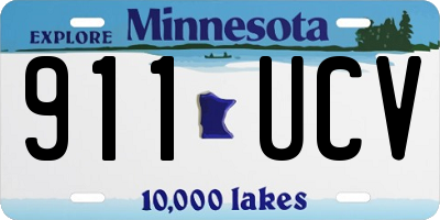 MN license plate 911UCV