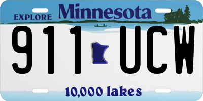 MN license plate 911UCW