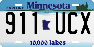MN license plate 911UCX