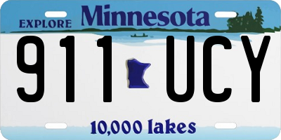 MN license plate 911UCY
