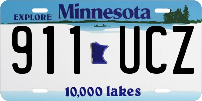 MN license plate 911UCZ