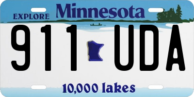 MN license plate 911UDA