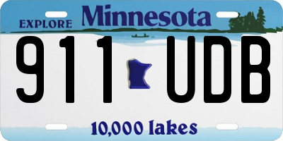 MN license plate 911UDB