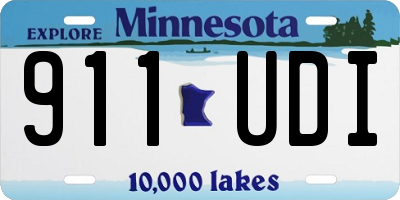 MN license plate 911UDI