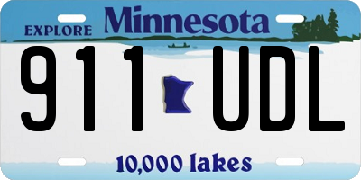 MN license plate 911UDL