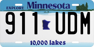 MN license plate 911UDM