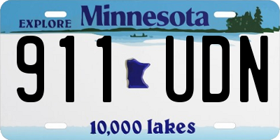 MN license plate 911UDN