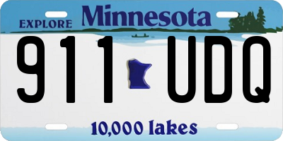MN license plate 911UDQ