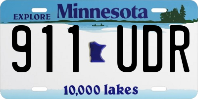 MN license plate 911UDR