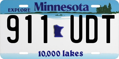 MN license plate 911UDT