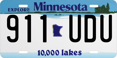 MN license plate 911UDU