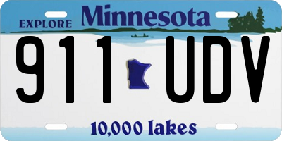 MN license plate 911UDV