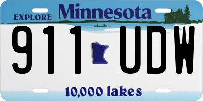 MN license plate 911UDW