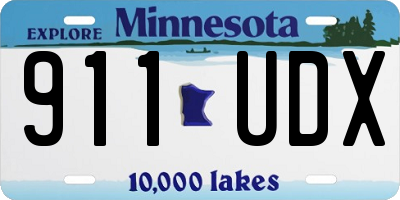 MN license plate 911UDX