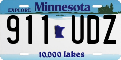 MN license plate 911UDZ