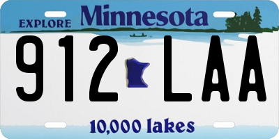 MN license plate 912LAA