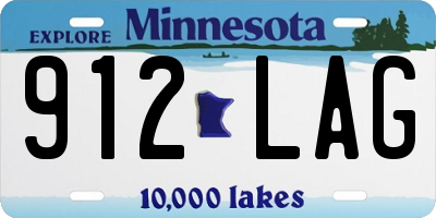 MN license plate 912LAG
