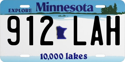 MN license plate 912LAH