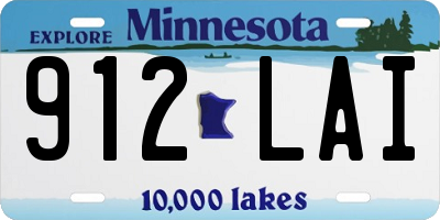 MN license plate 912LAI