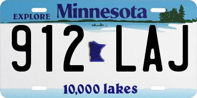 MN license plate 912LAJ