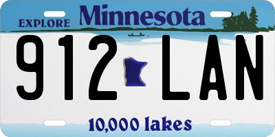 MN license plate 912LAN