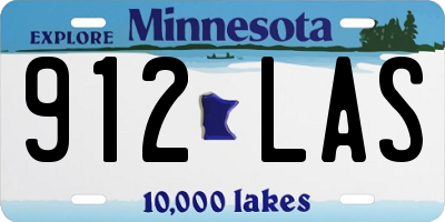 MN license plate 912LAS