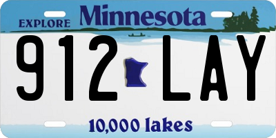 MN license plate 912LAY