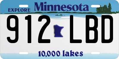 MN license plate 912LBD